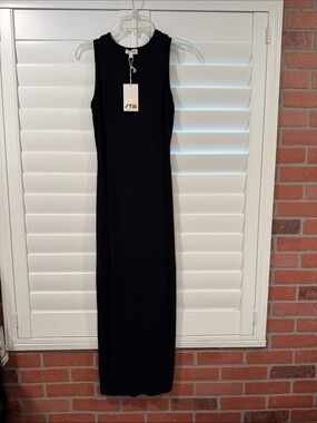 See You Monday Black Sleeveless Maxi Dress